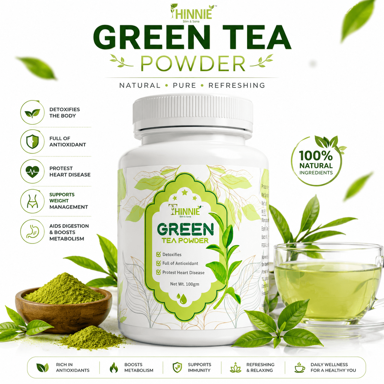 Thinnie Green tea powder